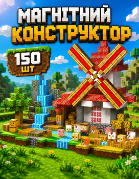 Магнитный конструктор в стиле Minecraft 150 блоков SP-13 блоков Майнкрафт детские конструкторы для мальчиков