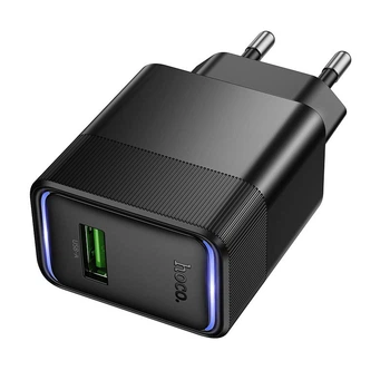 Адаптер мережевий HOCO Lounge single-port multi-protocol charger CS111A |1USB, 22.5W/3A, QC|