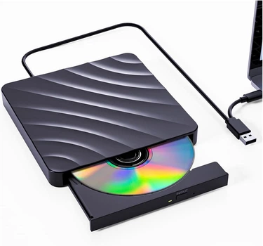Внешний оптический привод CD/DVD-RW с USB-A и USB Type-C