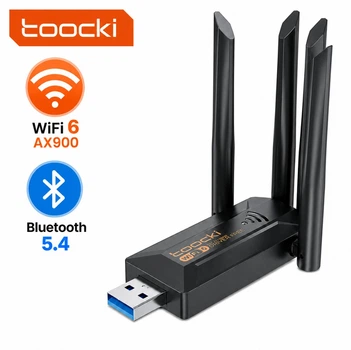 USB адаптер Toocki TB07 Wi-Fi 6 AX900 + Bluetooth 5.4 з 4 антенами