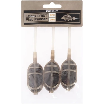 Кормушка Brain Long Cast Flat Feeder 50g (3 шт/уп)