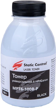 Тонер Static Control MPT6 HP/Canon 100 г (MPT6-100B-P)