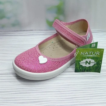 Текстильные тапочки для девочки Natur 26 16 см розовые 36415