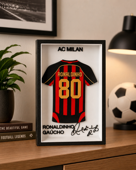 Картина-джерсі футболіста Роналдіньо Гаучо №80 у футболці клубу AC Milan. Aivory