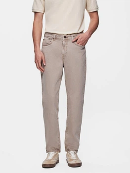 Мужские бежевые джинсы slim tapered размер 32