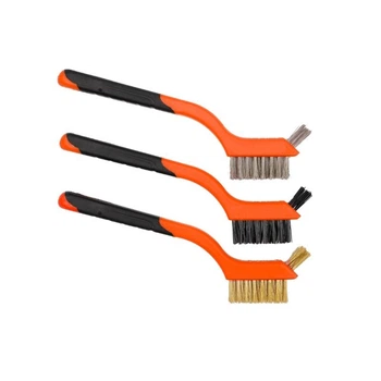 Набор ручных щеток Kraft&Dele KD10998 180 мм стальная, латунная и нейлоновая 3 шт.
