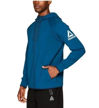 Чоловіча худі-куртка Reebok Skybox блискавці, синя, з капюшоном, розмір XL