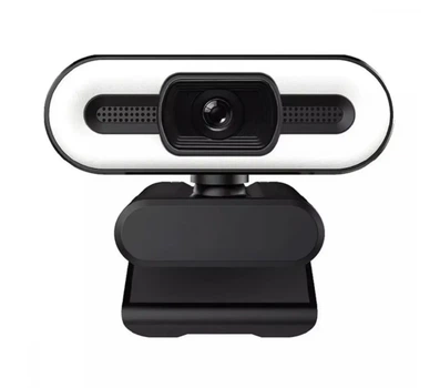 Веб камера Digital Web Full HD 1080P с LED подсветкой и микрофоном шумоподавлением 360 градусов поворот 150 г АБС пластик для стримов конференций и видеозвонков с автокоррекцией освещения