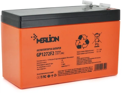 Аккумуляторная батарея MERLION AGM 12 V 7.2 Ah (GP1272F2 PREMIUM)