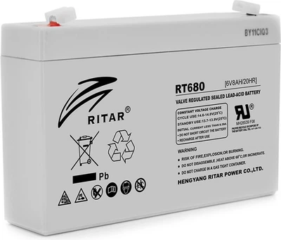 Акумуляторна батарея AGM RITAR 6V 8Ah (RT680)