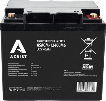 Акумуляторна батарея AZBIST Super AGM 12V 40.0Ah (ASAGM-12400M6)