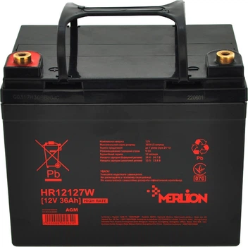 Аккумуляторная батарея Merlion HR12127W 12V 36Ah (YT02562)