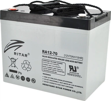 Аккумуляторная батарея Ritar AGM RA12-70 12V 70Ah Gray (YT16263)
