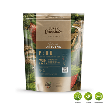 Шоколад екстра чорний PERU 72% Luker Chocolate, 2,5 кг