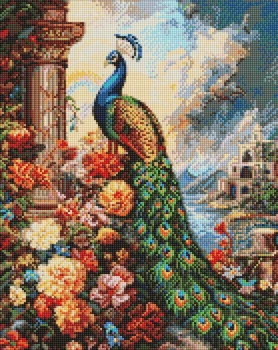 Алмазна мозаїка Античний павич ©art_selena_ua 40x50 AMO20273 Ідейка