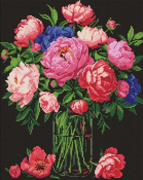 Алмазна мозаїка Розкіш півоній ©art_selena_ua 40x50 AMO8007 Ідейка