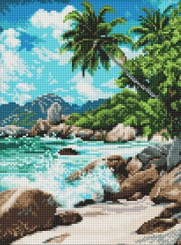 Алмазная мозаика Тропический пляж на островах ©art_selena_ua 30x40 AMO20386 Идейка