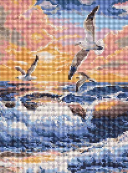 Алмазная мозаика Полет над волнами ©art_selena_ua 30x40 AMO20382 Идейка