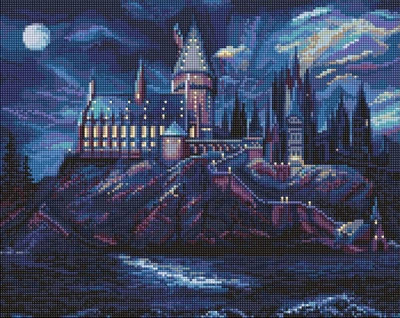 Алмазная мозаика Harry Potter: Таинственный Хогвартс ©Warner Bros. 40x50 AMO20402 Идейка