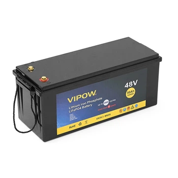 Аккумуляторная батарея Vipow LiFePO4 51,2V 50Ah со встроенной ВМS платой 40A, 48V (520x269x220), 24kg