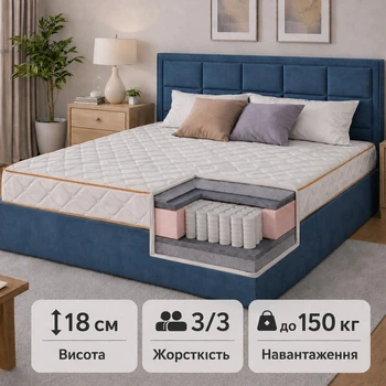 Матрас ортопедический Smart Mattresses Dual полуторный 140х190 см (2111609-140190)