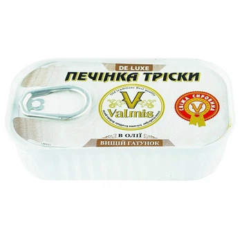 Печінка тріски натуральна вищий гатунок Valmis 121г(4751001585947)