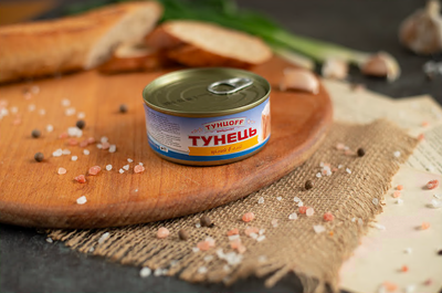 Тунець цілий в рослинній олії TUNTSOFF 150г(8855301217945)