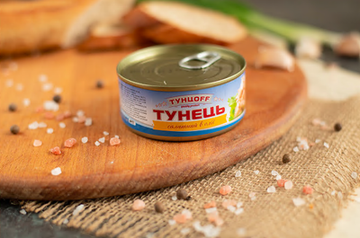 Тунець салатний в рослинній олії TUNTSOFF 150г(8855301217907)
