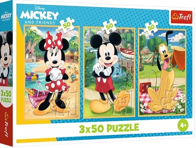 Пазл Trefl 3 в 1 — Disney: Микки и друзья. Мышь на празднике (34881)