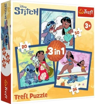 Пазл Trefl 3 в 1 — Час зі Стічем: Disney Ліло і Стіч (34896)