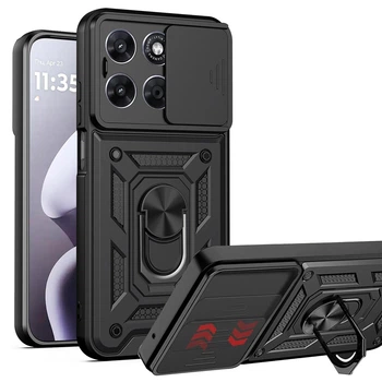 Чохол Fiji Camera Defence для Motorola Moto G77 бампер із захистом камери та підставкою Black