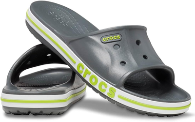 Жіночі крокси шльопанці Crocs Bayaband Slide Gray (37-38, сірий)