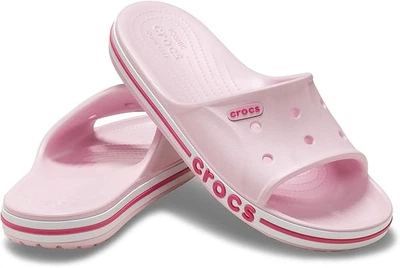 Жіночі крокси шльопанці Crocs Bayaband Slide Pink (36-37, рожевий)