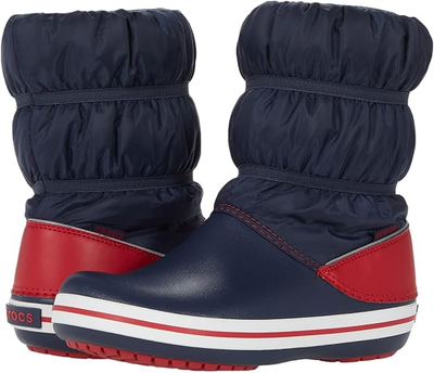 Дитячі крокси чоботи для хлопчика Crocs Crocband Winter Boot Navy/Red (22-23, синій)