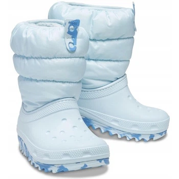 Дитячі крокси чоботи для дівчинки Crocs Neo Puff Boot Light Blue (37-38, блакитні)