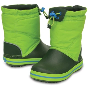 Дитячі крокси чоботи для хлопчика Crocs LodgePoint Lime (24-25, зелений)