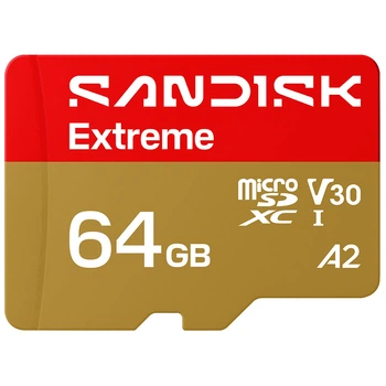 Карта памяти SanDisk 64GB microSDXC C10 UHS-I U3 A2 V30 R170/W80MB/s Extreme GO (SDSQXGN-064G-GN6MN)