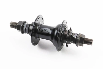 Втулка задняя BMX алюминиевая 14Gx48H драйвер 9Т, 4 пром-подшипника 6902 2RS, ось 14мм, крепл. гайка, чёрная RH-272