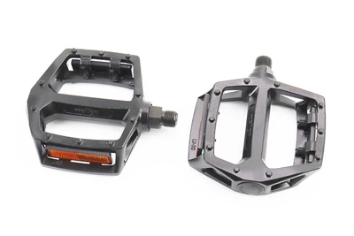 Педали BMX 9/16" (107x105x28мм) алюминиевые, чёрные LU-313
