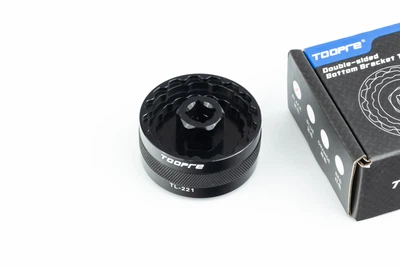 Ключ зняття каретки (FSA MegaEvo 386 49мм/SRAM DUB16Т 46мм/Hollowtech II 44мм/Ultegra BBR60 41мм/XTR BB-9100 39мм), алюмінієвий, чорний TL-221