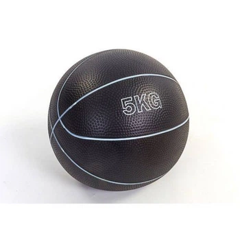 Медбол EasyFit 5 кг 20 см гумовий чорний EF-8407-5