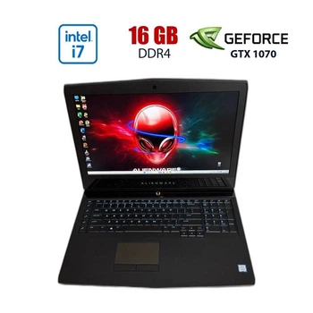 Ігровий ноутбук Dell Alienware 17 R5 / 17.3" (1920x1080) IPS / Intel Core i7-8750H (6 (12) ядер по 2.20 - 4.1 GHz) / 16 GB DDR4 / 256 GB SSD + 1000 GB HDD / nVidia GeForce GTX 1070, 8 GB GDDR5, 256-bit / WebCam б/в
