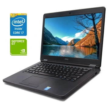 Ноутбук Dell Latitude E5450 / 14" (1920x1080) IPS / Intel Core i7-5600U (2 (4) ядра по 2.6 - 3.2 GHz) / 8 GB DDR3 / 180 GB SSD / nVidia GeForce 840M, 2 GB DDR3, 64-bit / WebCam / Win 10 Pro б/в