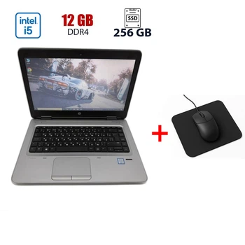 Ноутбук HP ProBook 640 G2 / 14" (1920x1080) IPS / Intel Core i5-6200U (2 (4) ядер по 2.30 - 2.8 GHz) / 12 GB DDR4 / 256 GB SSD / Intel HD Graphics / WebCam б/у + Подарок Мышка и коврик
