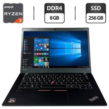 Ультрабук Lenovo ThinkPad X13 Gen 1 / 13.3" (1920x1080) IPS / AMD Ryzen 3 Pro 4450U (4 (8) ядра по 2.4 - 3.7 GHz) / 8 GB DDR4 / 256 GB SSD / AMD Radeon Graphics / WebCam б/у