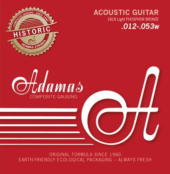 Струны для акустической гитары Adamas HistoricReissue Phosphor Bronze 1818, 12-53