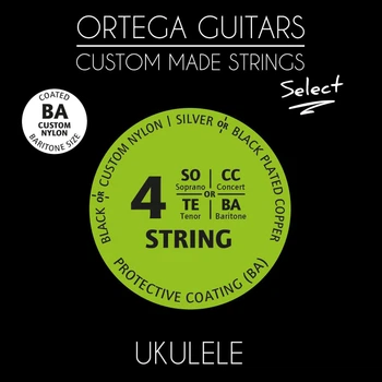 Струны для укулеле баритон Ortega Custom Select Custom Nylon UKSBA, 24-36
