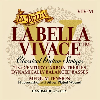 Струны для классической гитары La Bella VIVM Medium Tension, 25-44