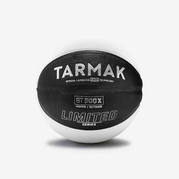 Баскетбольный Мяч TARMAK BT500 Grip №7 Черно-Белый Хорошее Качество Отскока