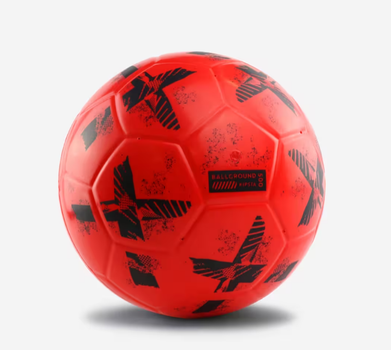 Футбольный Мяч №4 с Пены (63,5 до 64,5 см) KIPSTA Ballground 500 (8-12 лет) Мяч Красный
